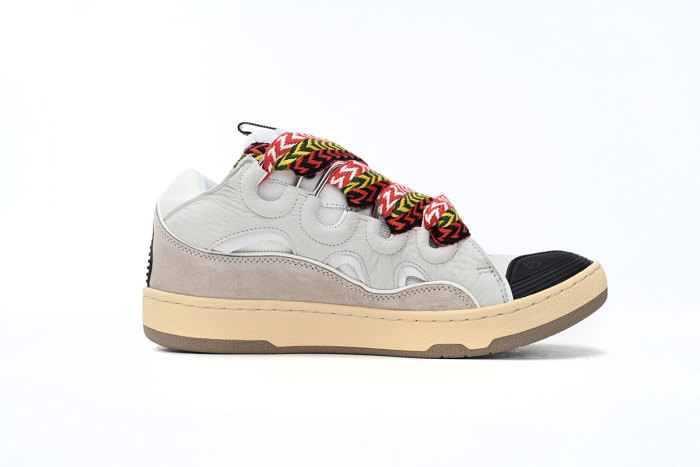 L  Leather Curb White Black Gum