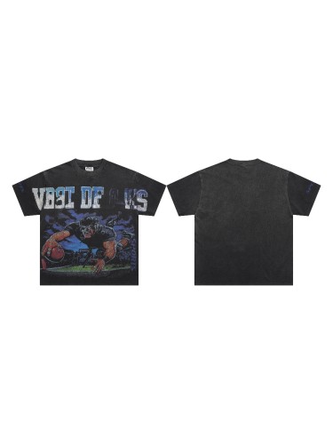 Vale Forever Rugby Burned diamond Printed Washed Version Tee
