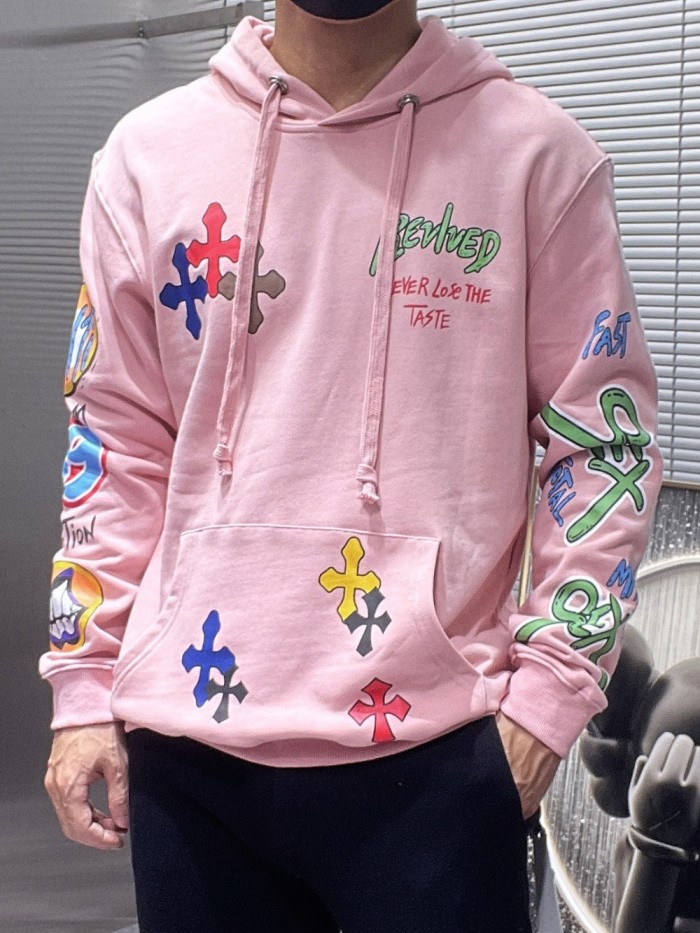 Hand Painted Graffiti Hooded Sweatshirt