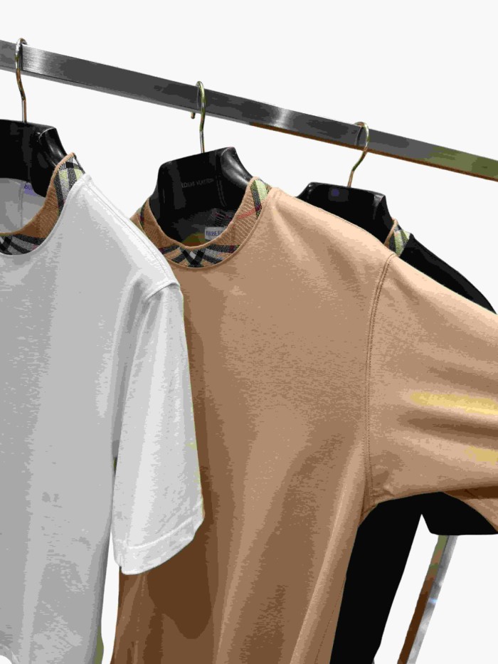 1:1 quality version  Plaid knit crew neck T-shirt 3 colors 28967940