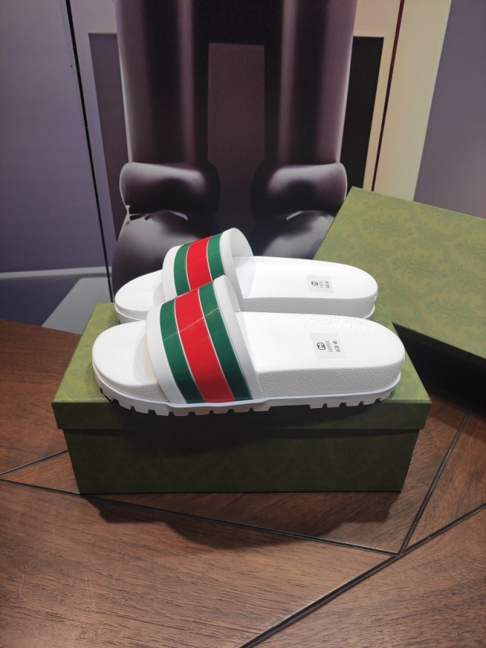 1:1 quality version Rainbow high bottom slippers 2 colors