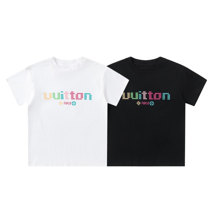 Colorful Pixel Letter Print T-Shirt for Kids 2 colors 29006458