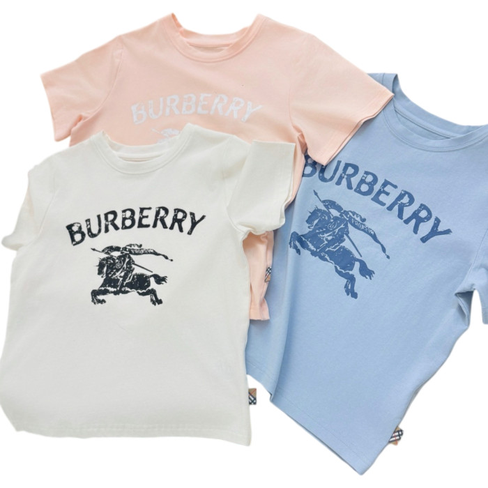 Equestrian Knight Logo Print Cotton T-Shirt for Kids 3 Colors 29010793
