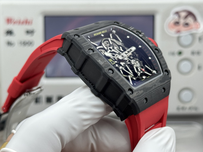 1:1 quality version RM 35-02 RAFAEL NADAL Carbon Fiber Automatic Mechanical Skeleton Watch 2 colors【Dial diameter：42mm 】28771545