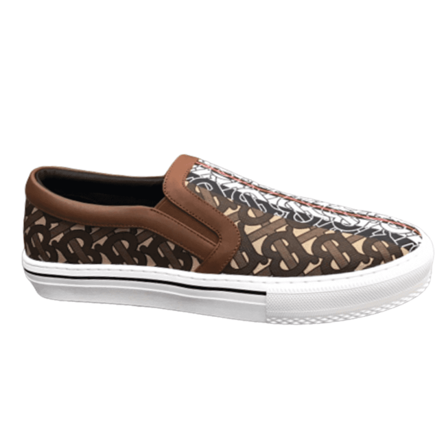 BURB5RRY LEATHER VINGATE SNEAKER- BBR81