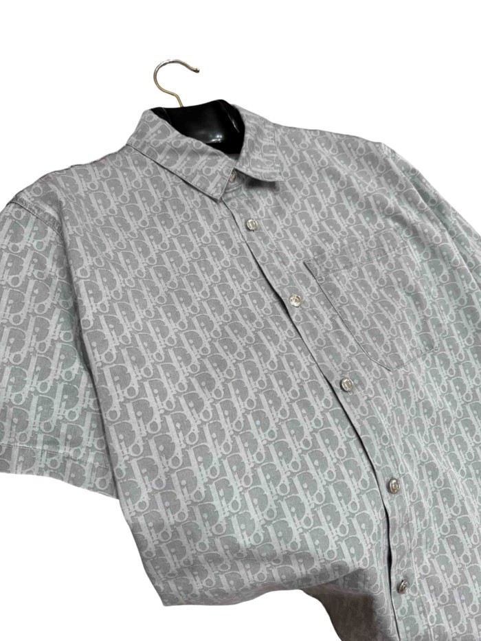 1:1 quality version All-Over Print Jacquard Lapel shirt & shorts set 28961282