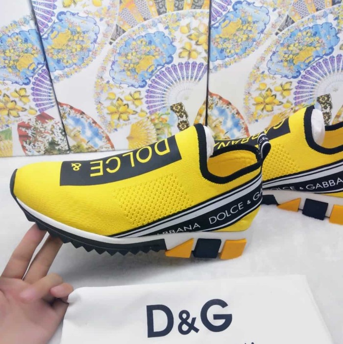 DOLCE    G@BB@N@ STRETCH MESH SORRENTO SNEAKERS WITH LOGO   DG48