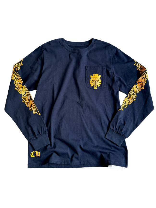 1:1 quality version yellow Vine Sword Print Long Sleeve T-Shirt 28673864