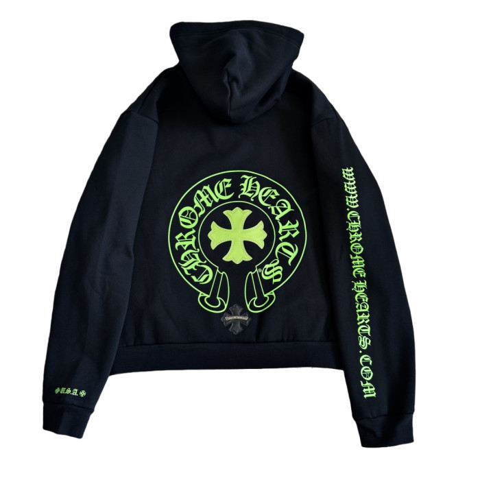 1:1 quality version Fluorescent Green Sanskrit Horseshoe Print Hoodie 28782545