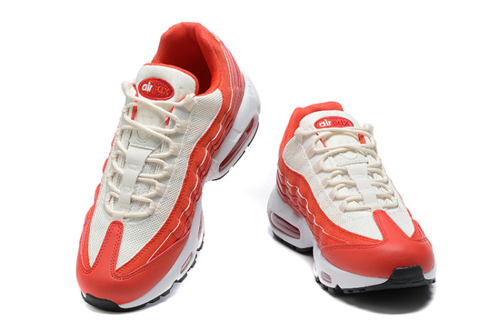 [plus-size shoes]Air Max 95 Red White Gradient Wave Strip Streetwear Running Shoes 29066531