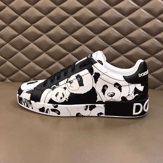 DOLCE    G@BB@N@ PORTOFINO SNEAKERS IN PRINTED NAPPA CALFSKIN   DG 11