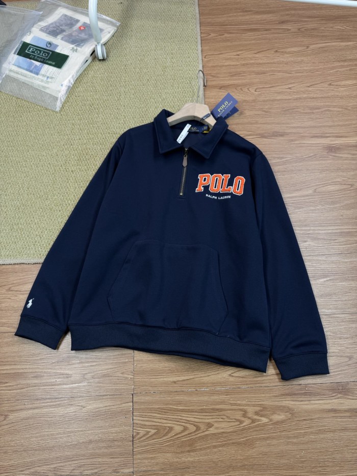Towel Embroidery Half Zipper Stand Collar Sweatshirt 3 colors 28593301