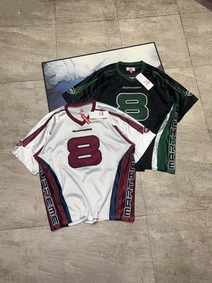 1:1 quality version Co-branded Mesh American Short Sleeve Football Jersey Tee 2 colors 29045931