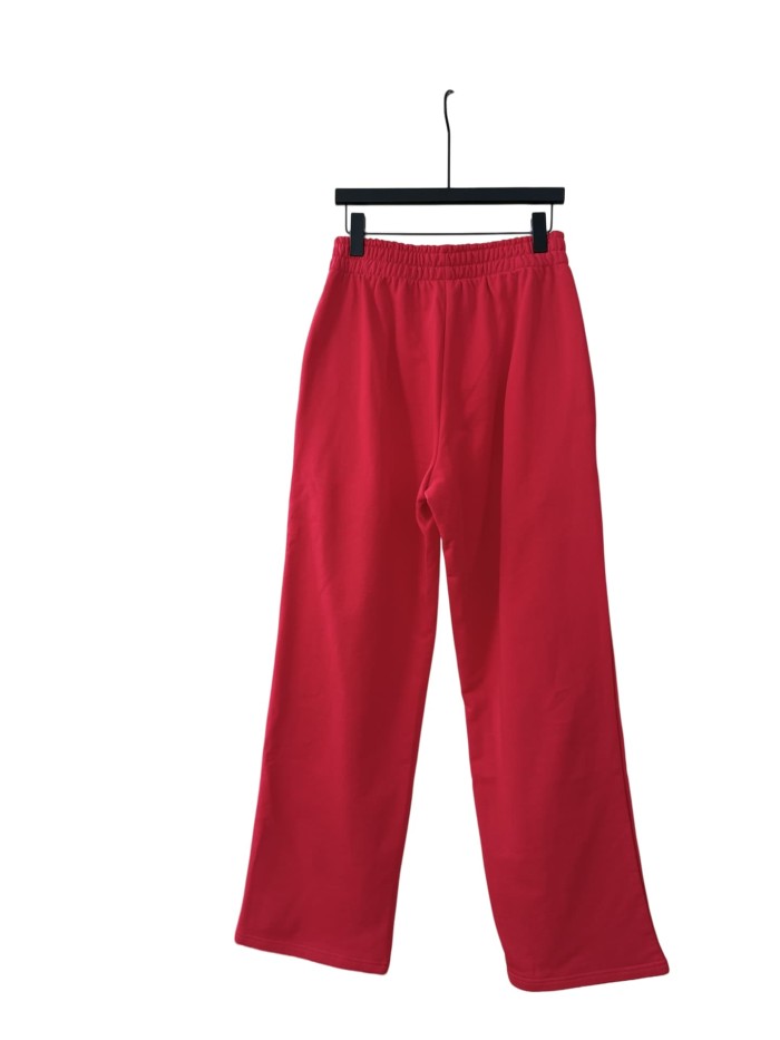 1:1 quality version Contrast Color Cursive Letter Matte Embroidered Sweatpants 2 colors 28974531
