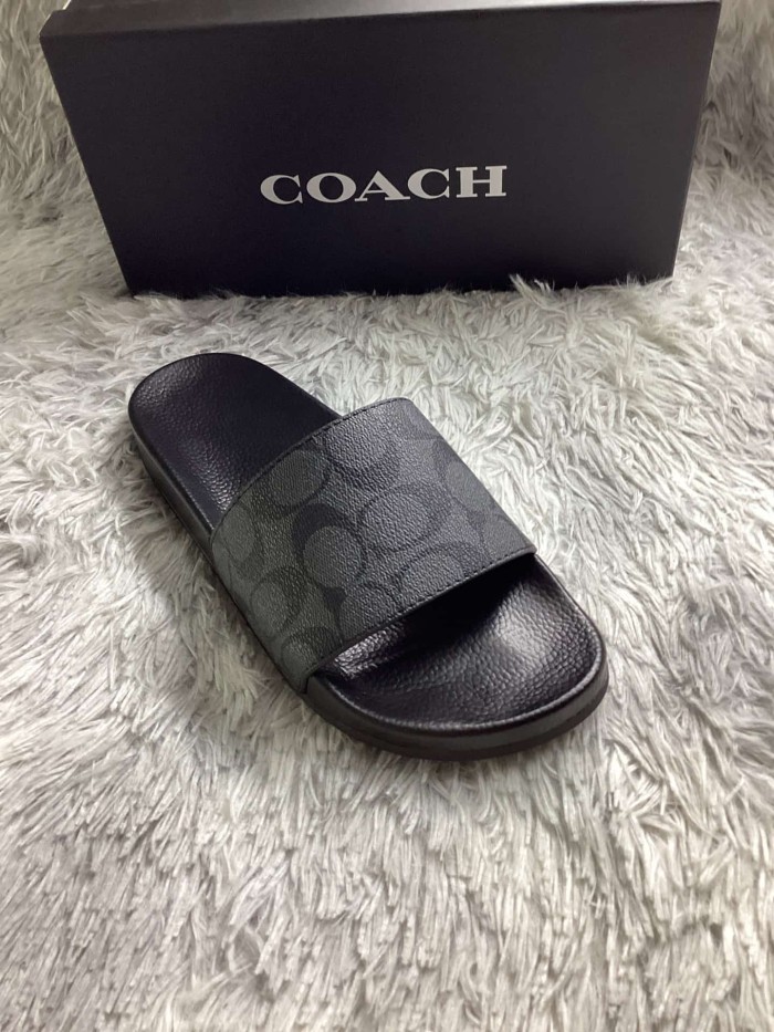 1:1 quality version Classic Monogram Black Rubber Sole Slippers 2 colors 29027291