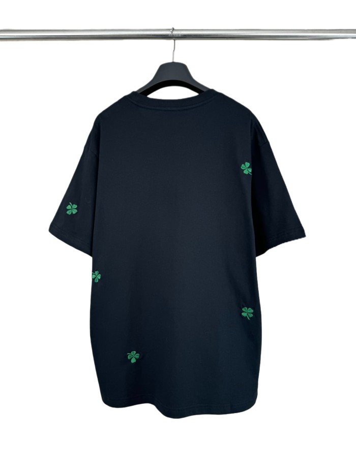 1:1 quality version Clover Letter Logo Embroidered Tee 2 colors 28816184