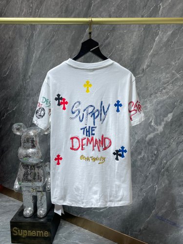 Colorful Cross Hand Painted Graffiti tee 2 colors