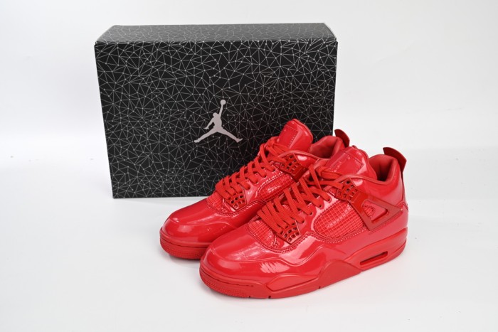 [plus-size shoes]Air Jordan 4 Retro Red Lacquer Leather Basketball Shoes 2 colors 28972824