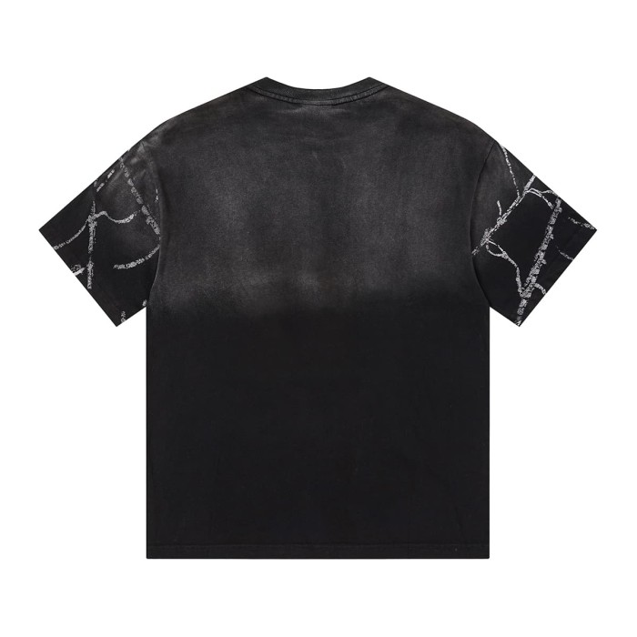 Giant Spider Web Print Washed Tee 29047372