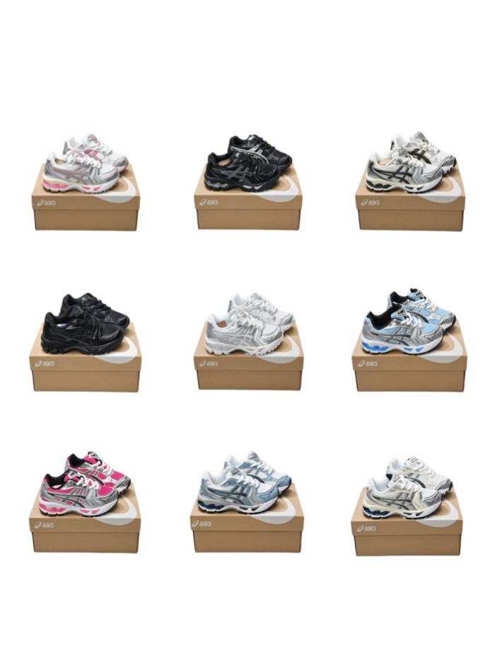 AC Gel-Kayano 14 Lace-up Running Shoes for Kids 9 colors 29001621