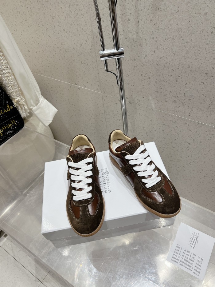 1:1 quality version M@ison 28294758 Leather Patchwork Derby Shoes 39 colors