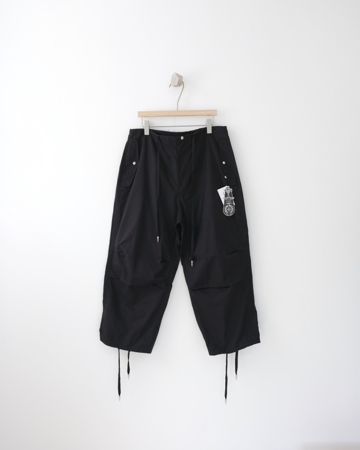 925 silver buckle paratrooper cargo wide-leg pants 2 colors