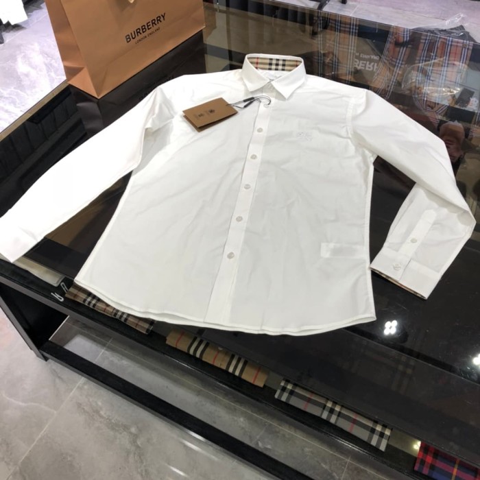 1:1 quality version Check Inner Collar Embroidered Long Sleeve Shirt 4 colors 29069302