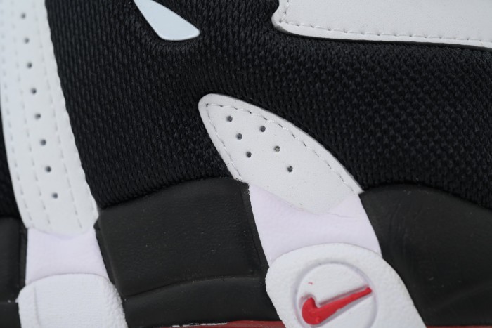 [plus-size shoes]Mid-top Retro Unisex White and Black Pippen Basketball Shoes 29030345