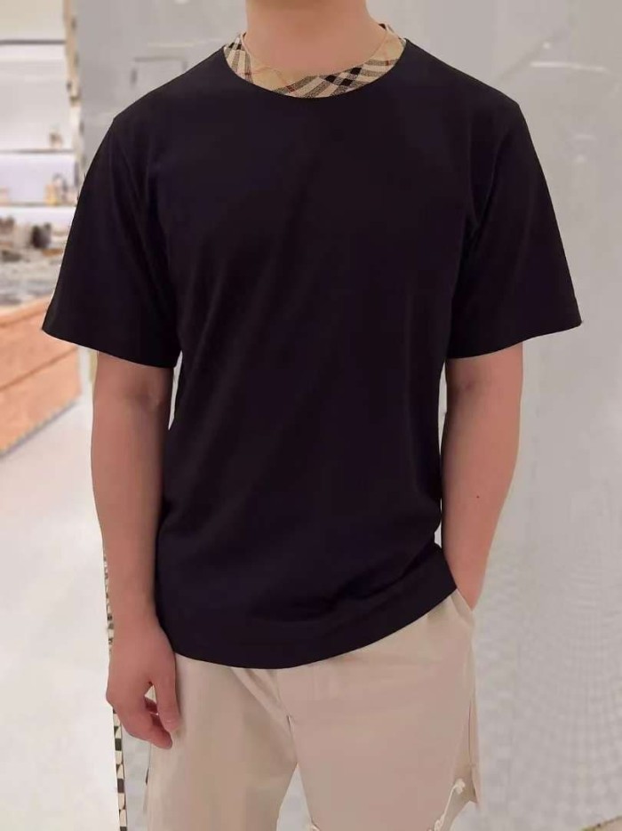 1:1 quality version  Plaid knit crew neck T-shirt 3 colors 28967940