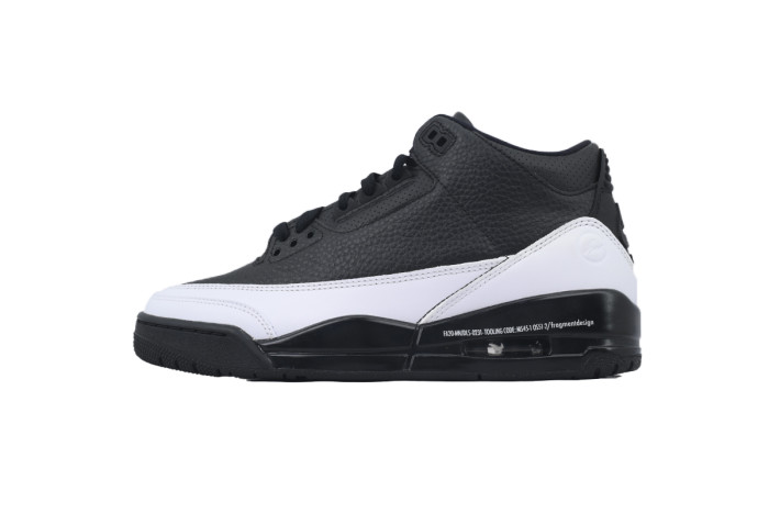 [plus-size shoes] Jordan 3 Retro Black White Leather Basketball Shoes 29043154