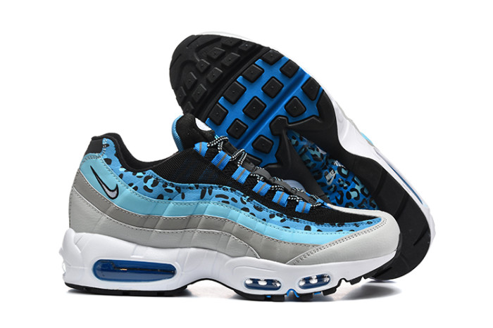 [plus-size shoes]Air Max 95 Blue Leopard Print Sneakers Running Shoes 29038282
