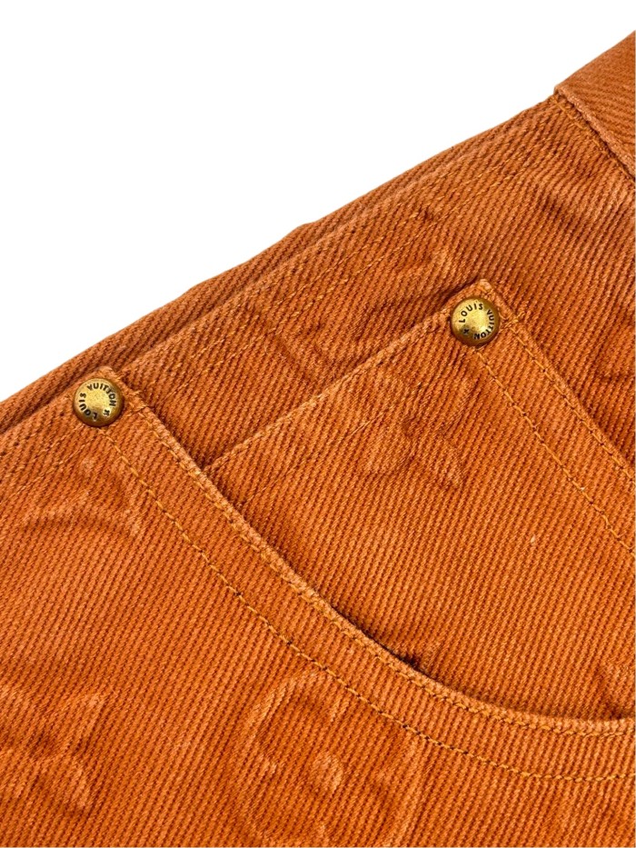 1:1 quality version Heavy Industry Logo Embossed Denim Workwear Pants 28691964