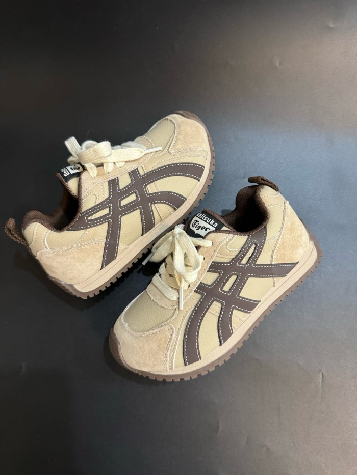 Autumn Winter Retro Leather Sneakers for Kids 3 colors 29006181