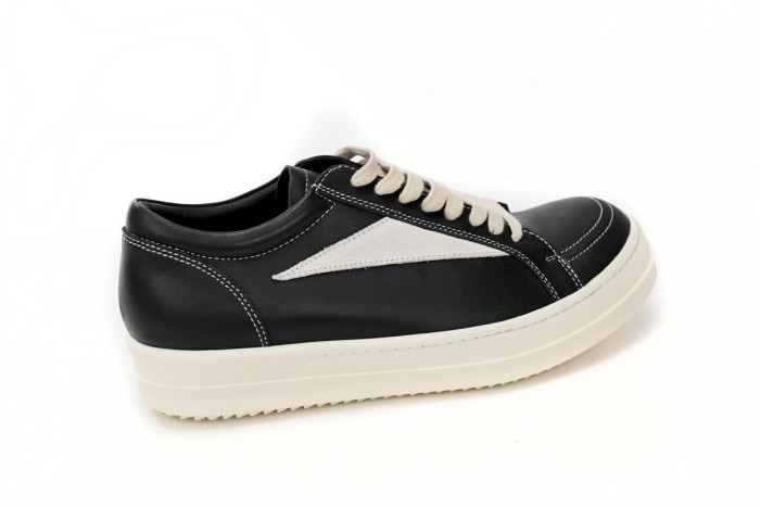 R*ck0wens EDFU Vintage Sneaks Leather Black Milk White RP01C5888LPOLVS-911