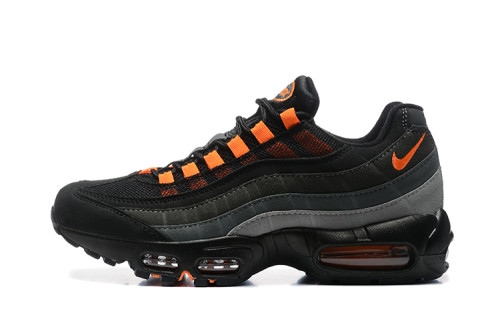 [plus-size shoes]Air Max 95 Black Grey Orange Mesh  Air Cushion Running Shoes 29045251