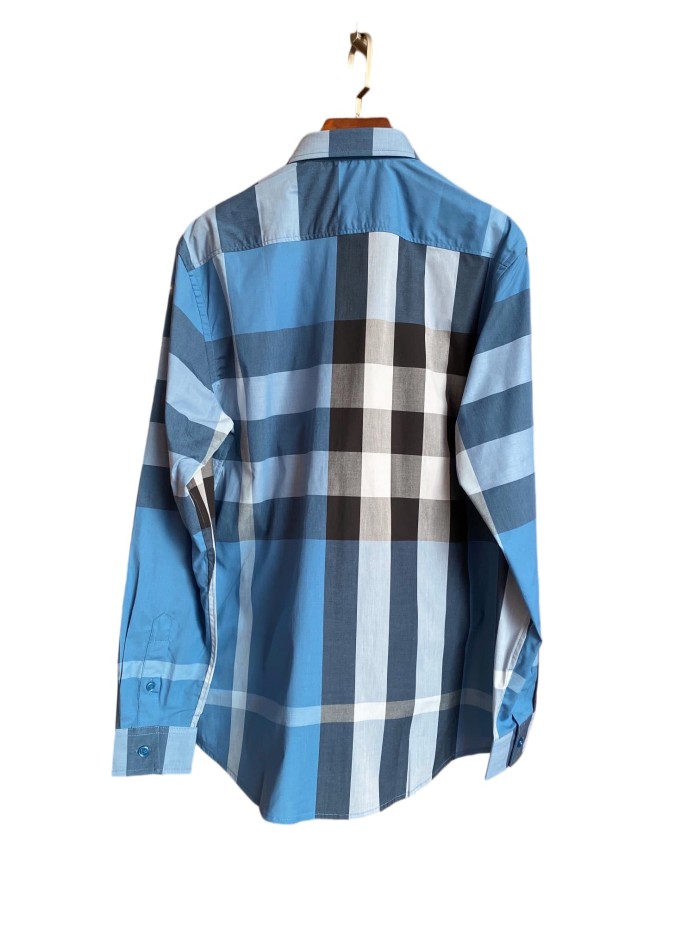 1:1 quality version Plaid Stretch Cotton Poplin Long Sleeve Shirt 8 colors 28875206