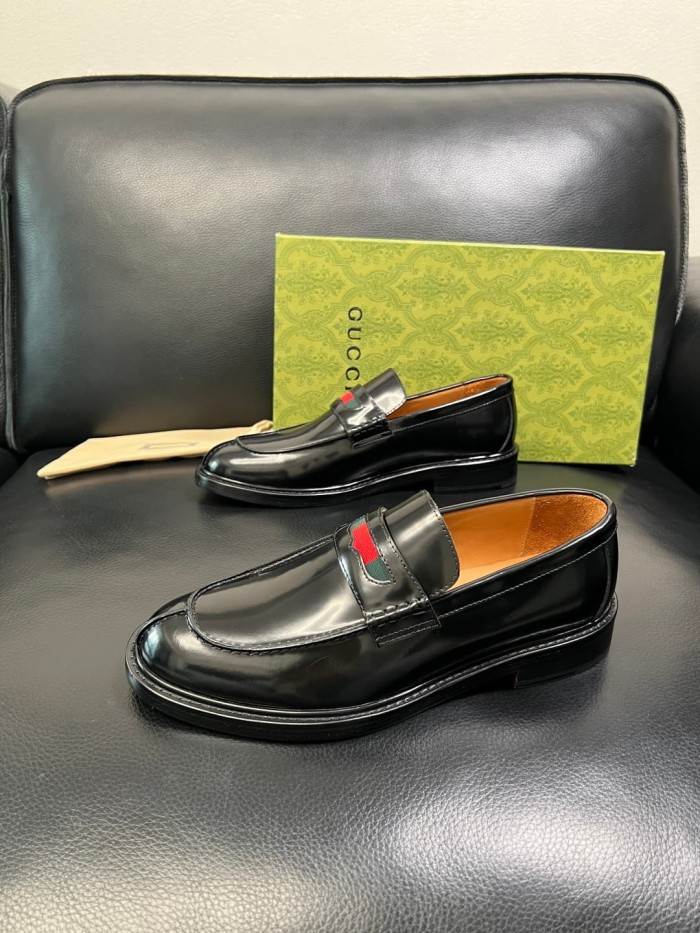 1:1 quality version Red and Green Webbing Men's Loafers 6 colors 28899672