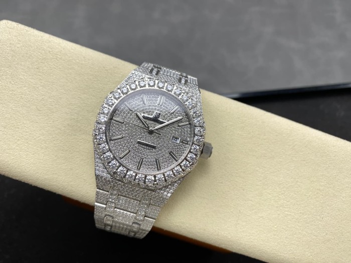 1:1 quality version Full Moissanite 15400 Mechanical Watch 21 colors【Dial diameter：41mm 】28773708