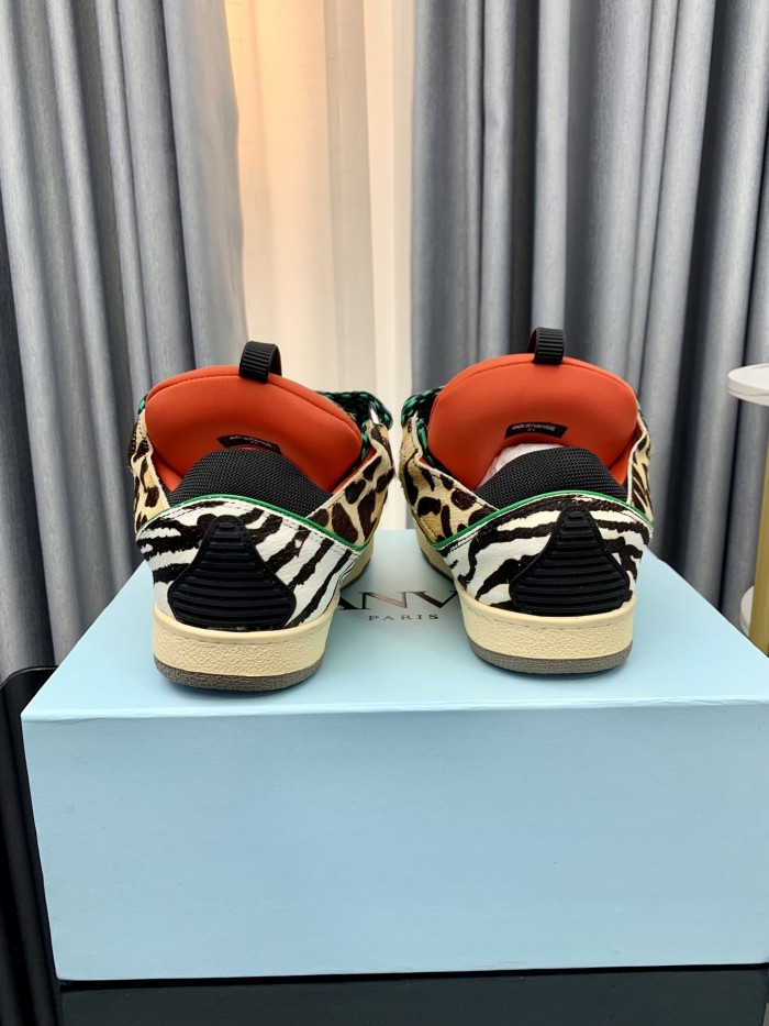 1:1 quality version Colorful Colorblocking Cowhide Bread Shoes 35 colors