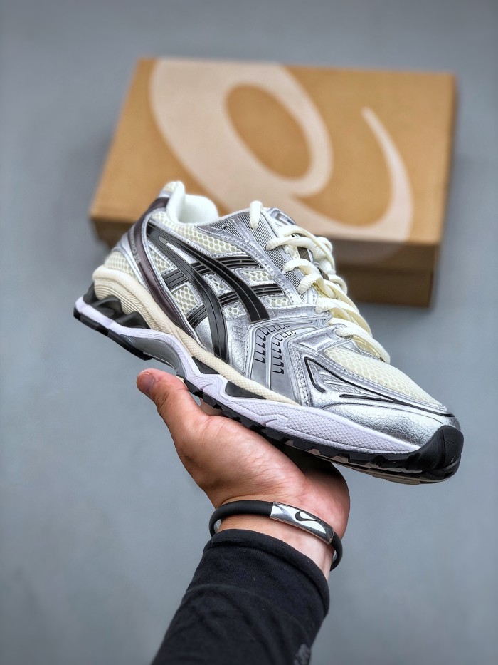 GEL-Kayano Co-Branded Silver and White Running Shoes