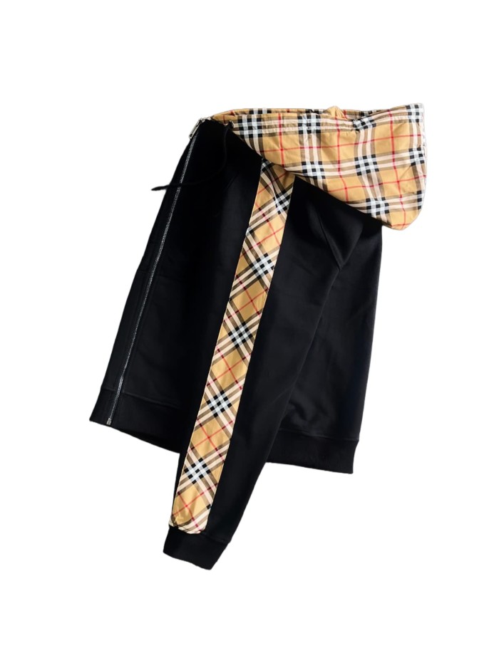 Plaid Patch Cotton Hoodie 2 colors 28474865