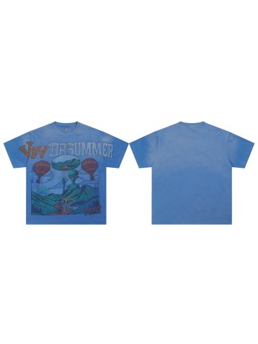 Vale Forever FEST Burned diamond Printed Washed Version Tee