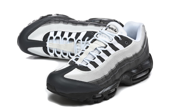 [plus-size shoes]Air Max 95 Black Grey White Gradient  Air Cushion Running Shoes 29043545
