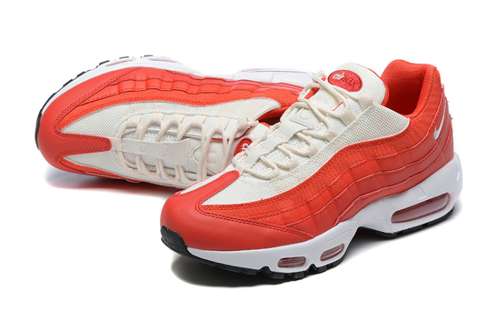 [plus-size shoes]Air Max 95 Red White Gradient Wave Strip Streetwear Running Shoes 29066531