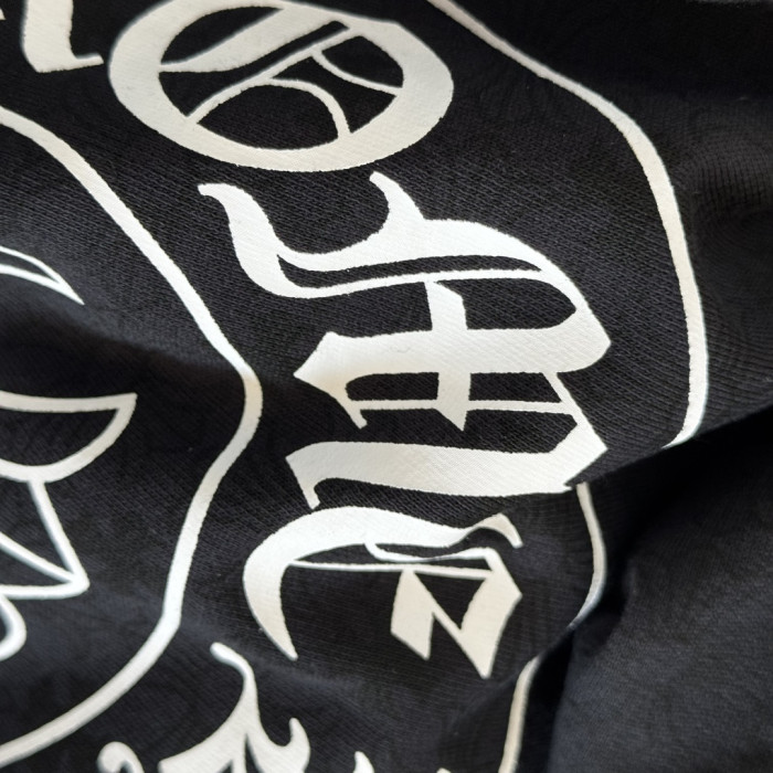 1:1 quality version Full printed dark cross Vertical Lettering Logo and Sanskrit print Zipper Hoodie 2 colors 28782524