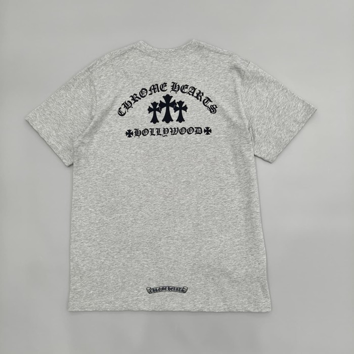 1:1 quality version Tokyo Paris Limited Embroidery Cross Curved Sanskrit Flocked Cotton T-Shirt 2 colors 29093524