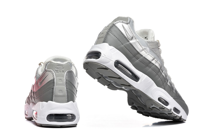 [plus-size shoes]Air Max 95  Silver Grey Retro Sneakers Running Shoes 29038279