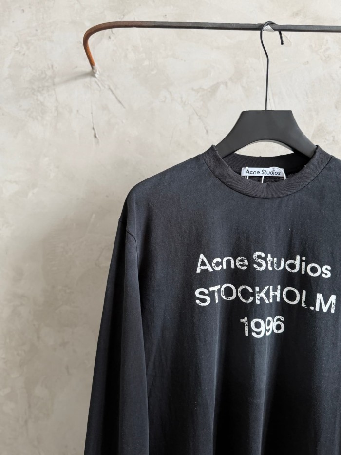 1:1 quality version Stockholm 1996 Print Washed Long Sleeve T-shirt 5 colors 29069248