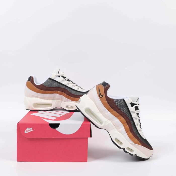 [plus-size shoes]Air Max 95 Brown Beige White Gradient Air Cushion Casual Sneakers 29065327