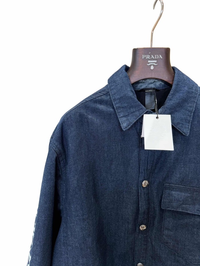 1:1 quality version Sanskrit Print Denim Shirt Jacket 28937971